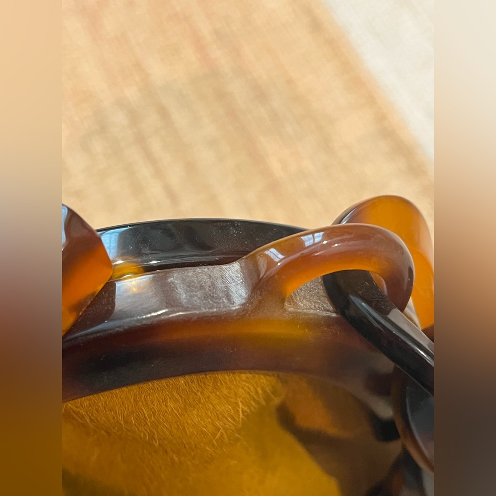 Anthropologie 100% Calf Hair Mini Top Handle Bag 8” brown and tortoiseshell - Picture 10 of 10